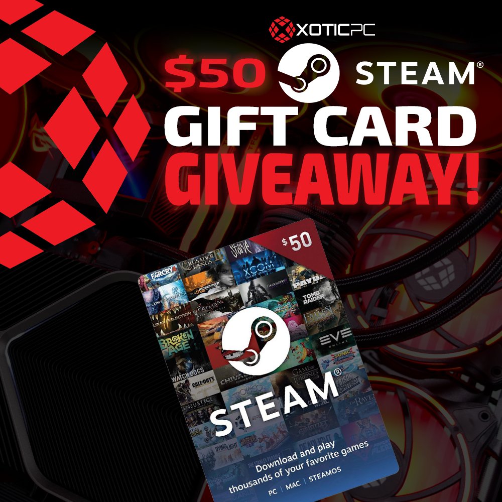 🚨 GIVEAWAY🚨
Craving some gaming goodness? Here's your chance to win a $50 Steam Gift Card!

Simply...
1️⃣ Follow <a href="/XoticPC/">XOTIC PC</a>
2️⃣ Like &amp; Share this post
3️⃣ Comment below &amp; tag a friend
🔥 Bonus Pts: Tell us what you'd get!

Winner will be announced on Wednesday, January 21st—good