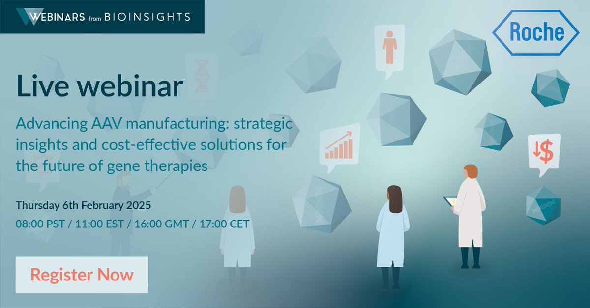 Advancing #AAV manufacturing: strategic insights and cost-effective solutions for the future of #genetherapies

This #webinar will share insights on how to achieve a successful and efficient #AAVmanufacturing process

Register now:
buff.ly/41W19zk