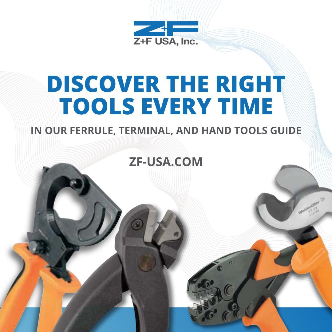 ZF_USA's tweet image. Find the tools you need in one place!

Our Ferrule, Terminal &amp;amp; Hand Tools guide helps you choose the right cutting, crimping &amp;amp; stripping tools for any project.

Download now: buff.ly/3XxfTAQ

#ToolGuide #HighPerformance #Productivity
