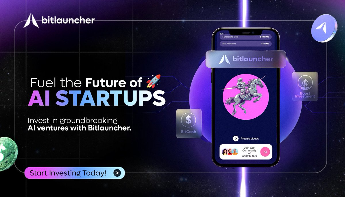 bitlauncherai's tweet image. 💡 The future is AI, and the opportunity is NOW!
🚀 Bitlauncher connects you with cutting-edge AI startups poised to reshape industries.
✅ Make smarter investments today. Start building the future!
#AIStartups #InvestInInnovation #Bitlauncher #SmartInvesting #TechDrivenWealth