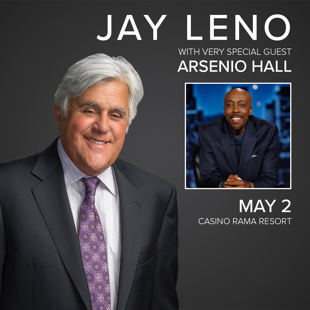 CasinoRamaLive's tweet photo. 🎉PRESALE ON NOW! 🎉
Ticketmaster presale is on now! Click the link below for first access to these exciting new shows! Use code NEWTIX
Jay Leno with Arsenio Hall - https://t.co/3v4VtnrqAJ
Carroll Baker - https://t.co/aiHROYNxag
Pop 2000 Tour - https://t.co/Sak4WydBix https://t.co/GsvZSdoEKJ
