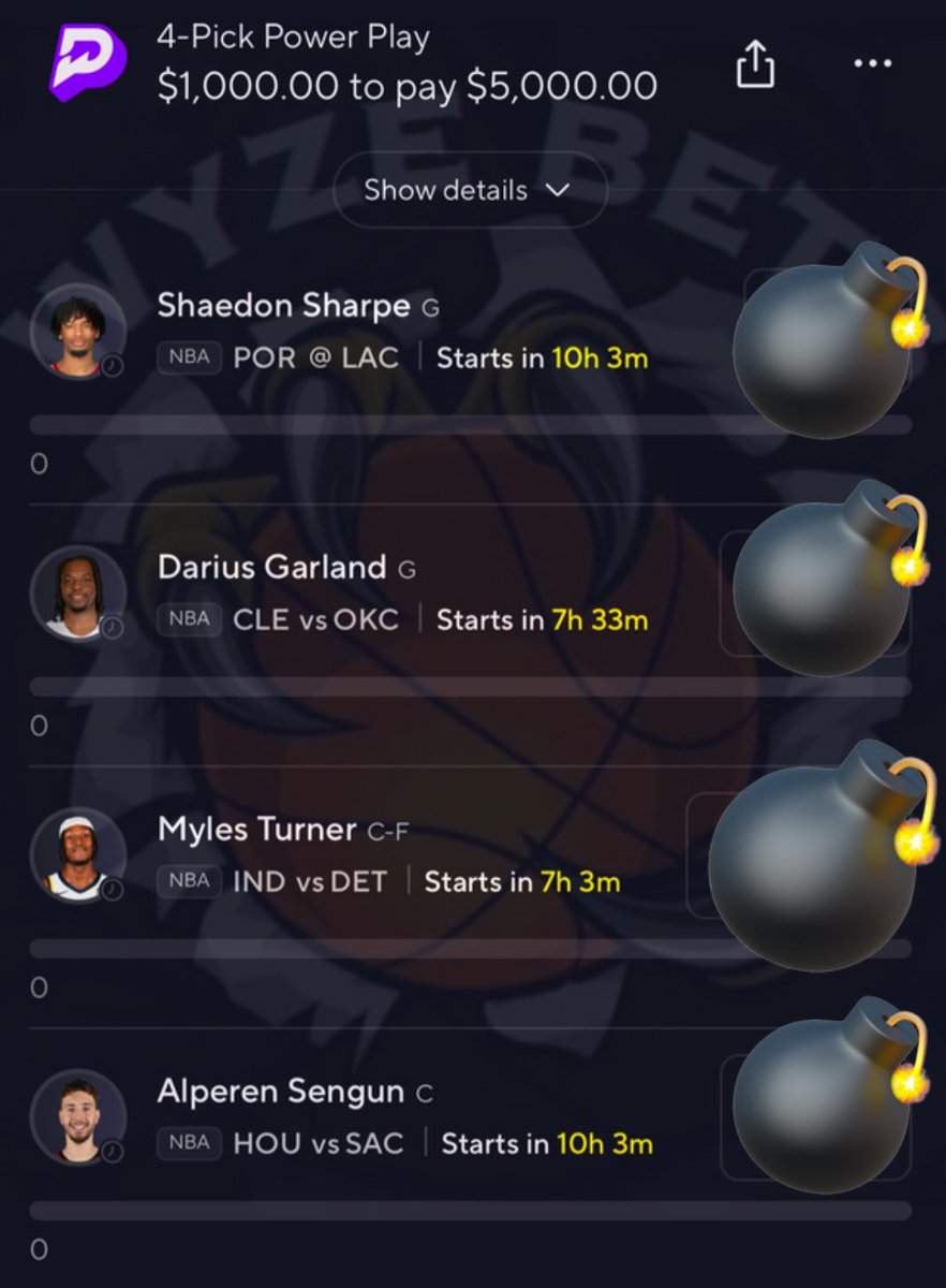 $5,000 NBA 🏀 NUKE PLAY IS POSTED 💣☢️

Sh*ts Hitting 💹

ILL BE GIVING $500 TO SOMEONE WHO LIKES/RT’s IF IT HITS 🤝💚

ACCESS IT BELOW FOR 50% OFF ⤵️
dubclub.win/r/p/pri-4b7wm/…

#GamblingX | #PrizePicks