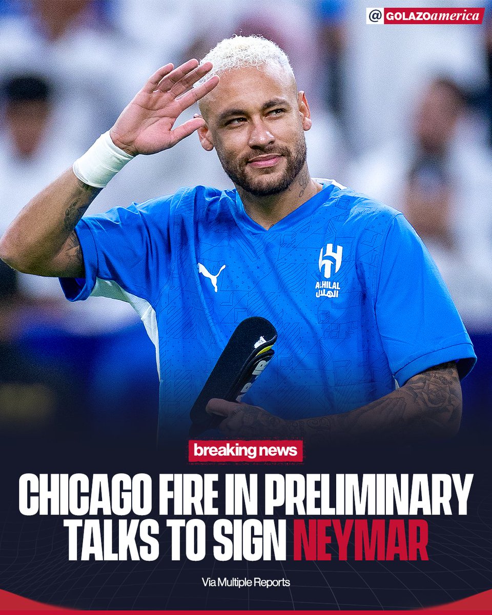 Chicago Fire have Neymar's MLS rights and are pursuing a deal similar to Inter Miami's deal with Lionel Messi in terms of salary (around $20 million a year) plus sponsorship opportunities, according to <a href="/tombogert/">Tom Bogert</a> &amp; <a href="/JacobsBen/">Ben Jacobs</a> 😳