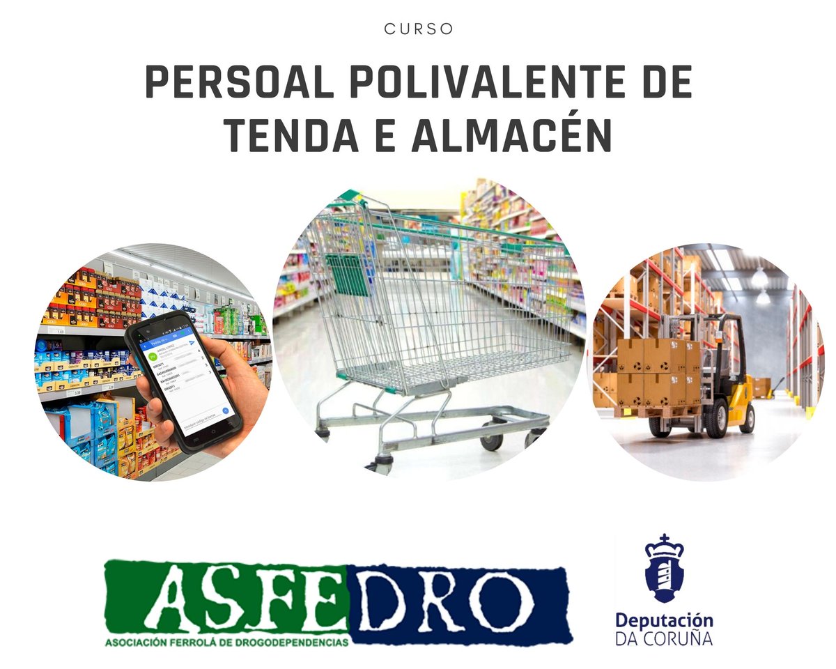 O martes, 21 de xaneiro, dará comezo o curso de "Persoal Polivalente de Tenda e Almacén", no que participan 11 persoas con gran motivación para mellorar a sua formación e capacidades. Proxecto organizado pola Unidade de Día de Asfedro e cofinanciada pola Deputación da Coruña.