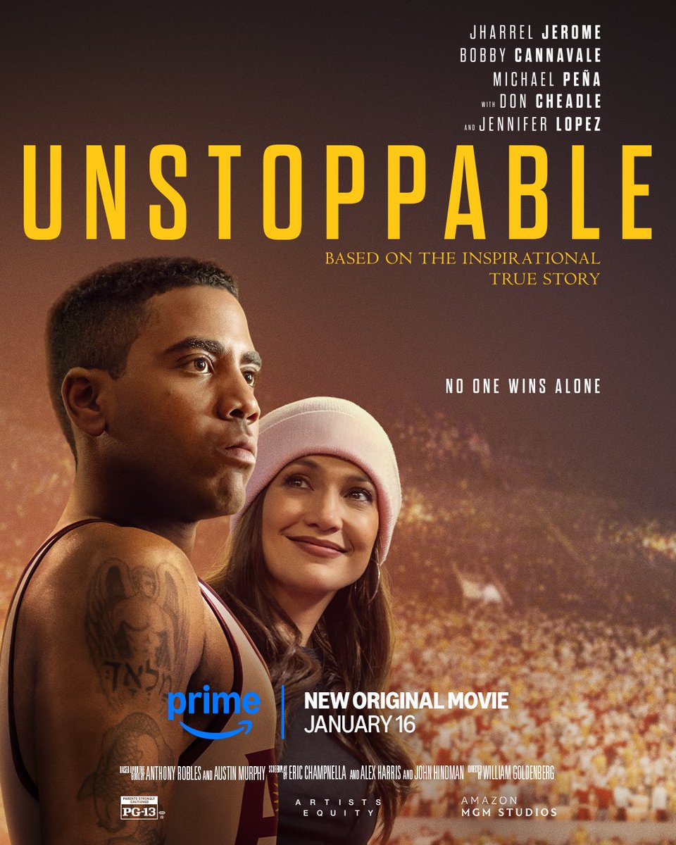 filmes_e_filmes's tweet photo. Dica de filme para hoje!🔥🎬
Acabou de estrear no catálogo do @PrimeVideoBR o bom drama esportivo "Unstoppable", dirigido por William Goldenberg e protagonizado por Jharrel Jerome e Jennifer Lopez.
#unstoppable #anthonyrobles #jharreljerome #jenniferlopez #williamgoldenberg https://t.co/xeM4eq2zKa