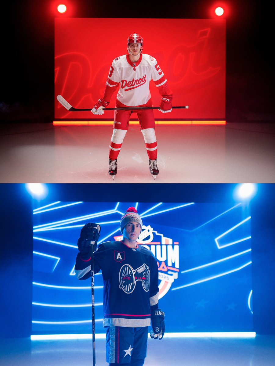 The Detroit Red Wings and Columbus Blue Jackets 2025 Stadium Series uniforms have been unveiled.
