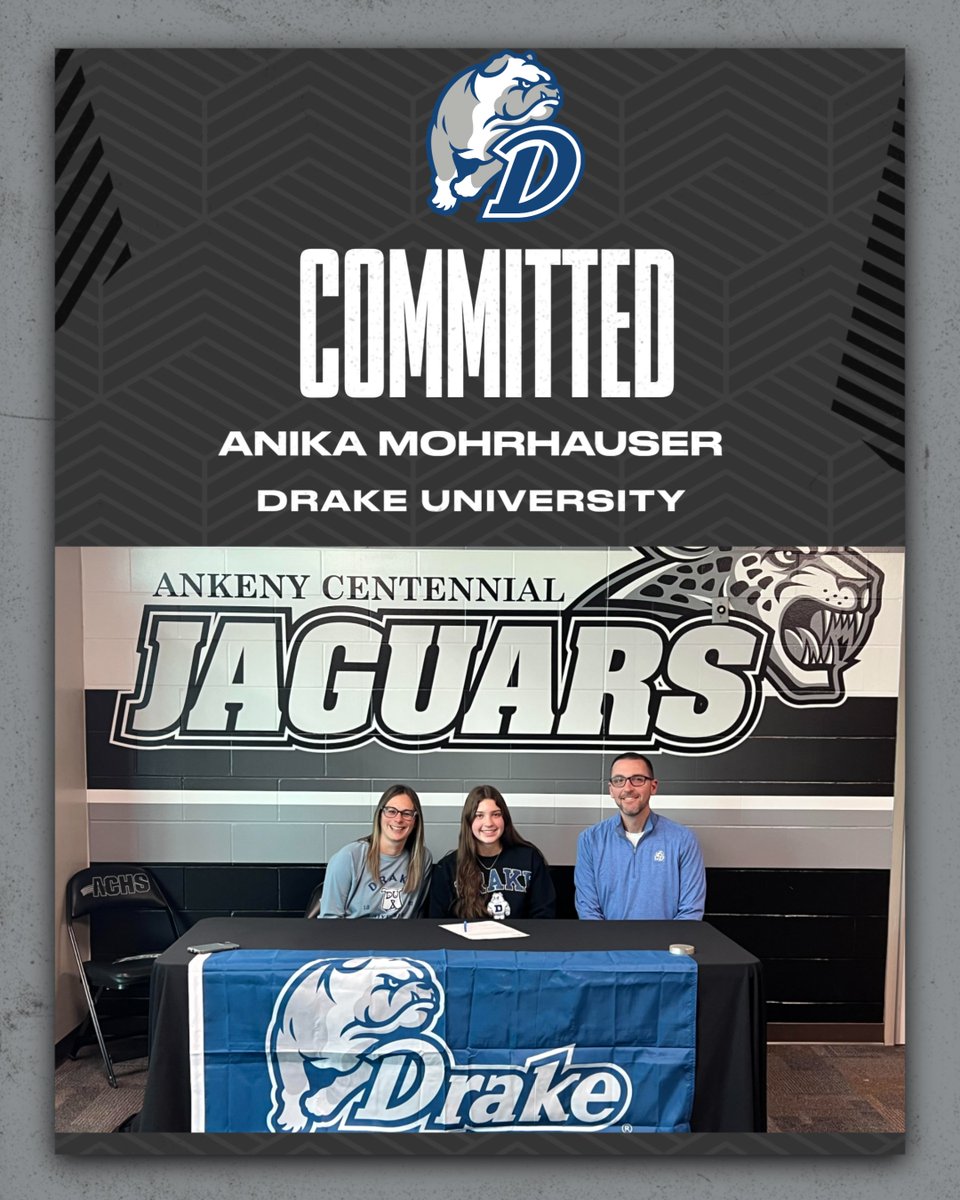 Jaguars AD (@jaguars_ad) on Twitter photo Congratulations to <a href="/GirlsAchs/">ACHS Girls Cross Country</a> and <a href="/JaguarGirlsTF/">Centennial Girls T&F</a>
runner Anika Mohrhauser on committing to <a href="/Drake_TFXC/">Drake TF & XC</a> Congratulations to <a href="/GirlsAchs/">ACHS Girls Cross Country</a> and <a href="/JaguarGirlsTF/">Centennial Girls T&F</a>
runner Anika Mohrhauser on committing to <a href="/Drake_TFXC/">Drake TF & XC</a>