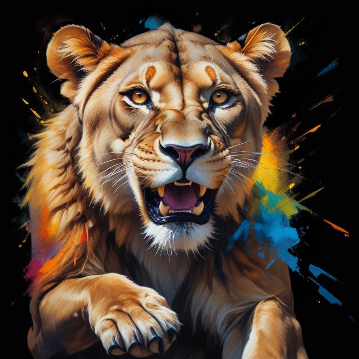 BarkCanvasNFT's tweet photo. π#SplatterLegions fam !
The poll has ended, thank you all so much for voting, liking and RT my first poll, for the next #SplatteredAnimal of the week !
The grand winner is the #Lioness with 2/3 of the votes!
Each copy of standard NFTs will be @ just 0.05POL
Stay tuned !!! https://t.co/6rxX2Z1GBx