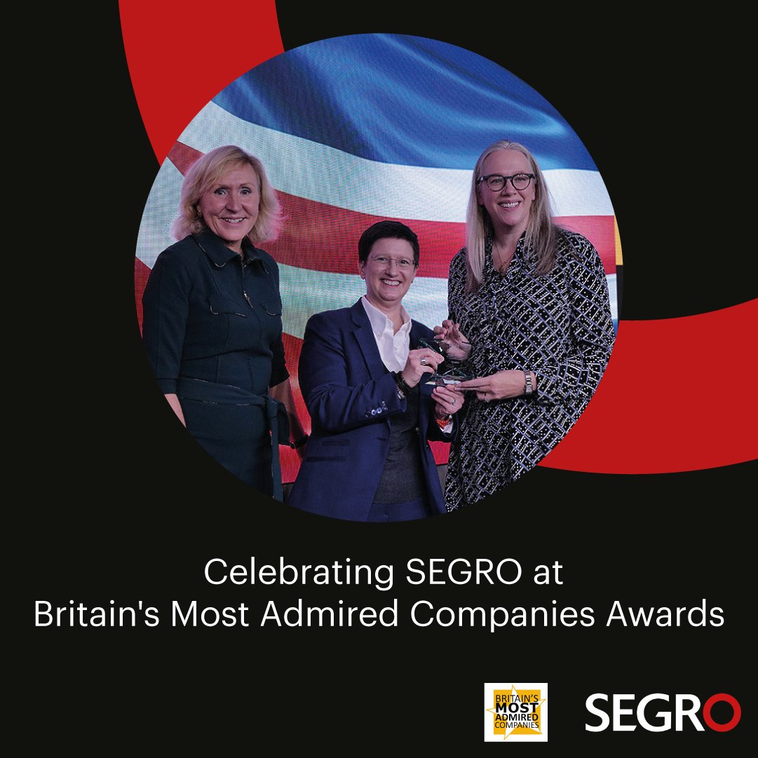 SEGRO plc (@segroplc) on Twitter photo A double win at Britain's Most Admired Companies Awards 2024!
We are proud to share that SEGRO has been recognised with two awards at Britain's Most Admired Companies Awards, run by <a href="/EchoResearch/">Echo Research</a> :
🥇 Gold Award – Property/Residential & Commercial REITs
🥉Bronze Award – A double win at Britain's Most Admired Companies Awards 2024!
We are proud to share that SEGRO has been recognised with two awards at Britain's Most Admired Companies Awards, run by <a href="/EchoResearch/">Echo Research</a> :
🥇 Gold Award – Property/Residential & Commercial REITs
🥉Bronze Award –
