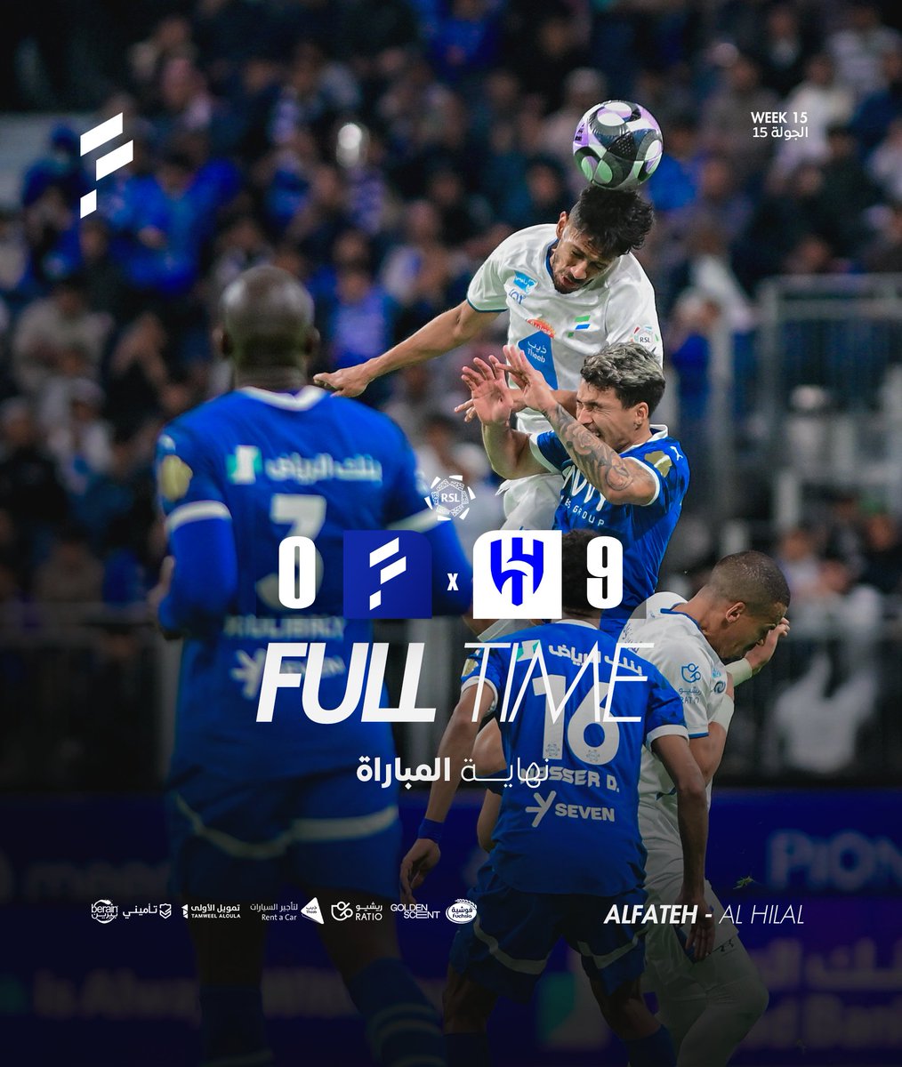 FatehClub's tweet image. نهاية المباراة 🔚

الهلال 9 - 0 الفتح    
#الهلال_الفتح