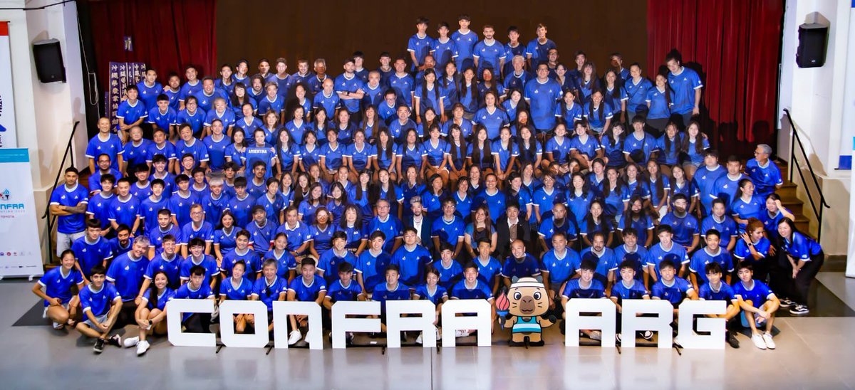 JapanEmb_Arg's tweet photo. Nuestro Ministro Consejero Shimada despidió a los 468 integrantes de la delegación argentina que participará de la XXVI Confraternidad Deportiva Internacional Nikkei #CONFRA a realizarse en Perú del 6 al 9 de febrero 2025. https://t.co/KKnBmDNBTh