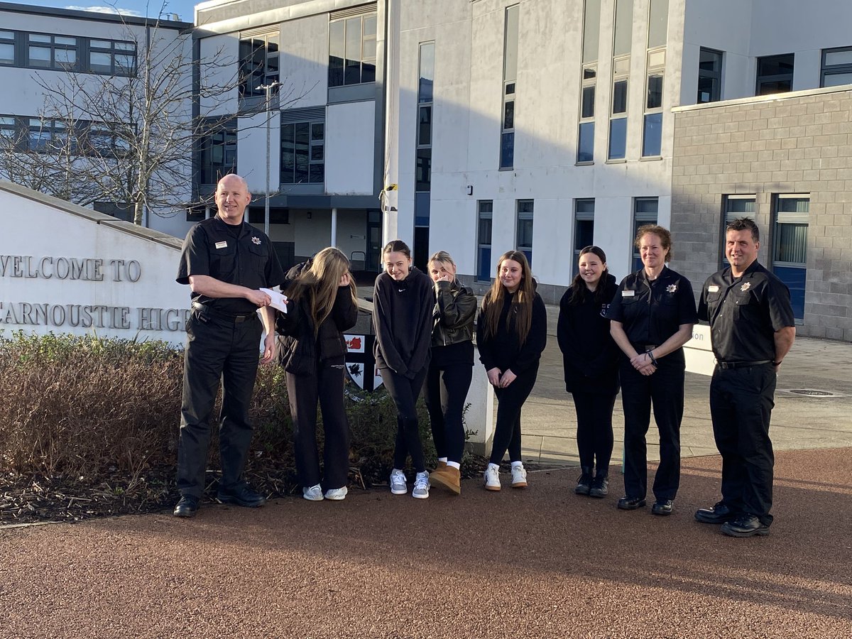 Carnoustie Fire Station (@sfrs_carnoustie) on Twitter photo Today we visited <a href="/CarnoustieHigh/">Carnoustie High</a> to hand over Β£100 we raised at our Xmas βTour of the townβ for their Toast club. The toast club feeds 500 pupils per week during morning break, it solely relies on donations and fund raising.Bread, butter and jams can be dropped into the school. Today we visited <a href="/CarnoustieHigh/">Carnoustie High</a> to hand over Β£100 we raised at our Xmas βTour of the townβ for their Toast club. The toast club feeds 500 pupils per week during morning break, it solely relies on donations and fund raising.Bread, butter and jams can be dropped into the school.