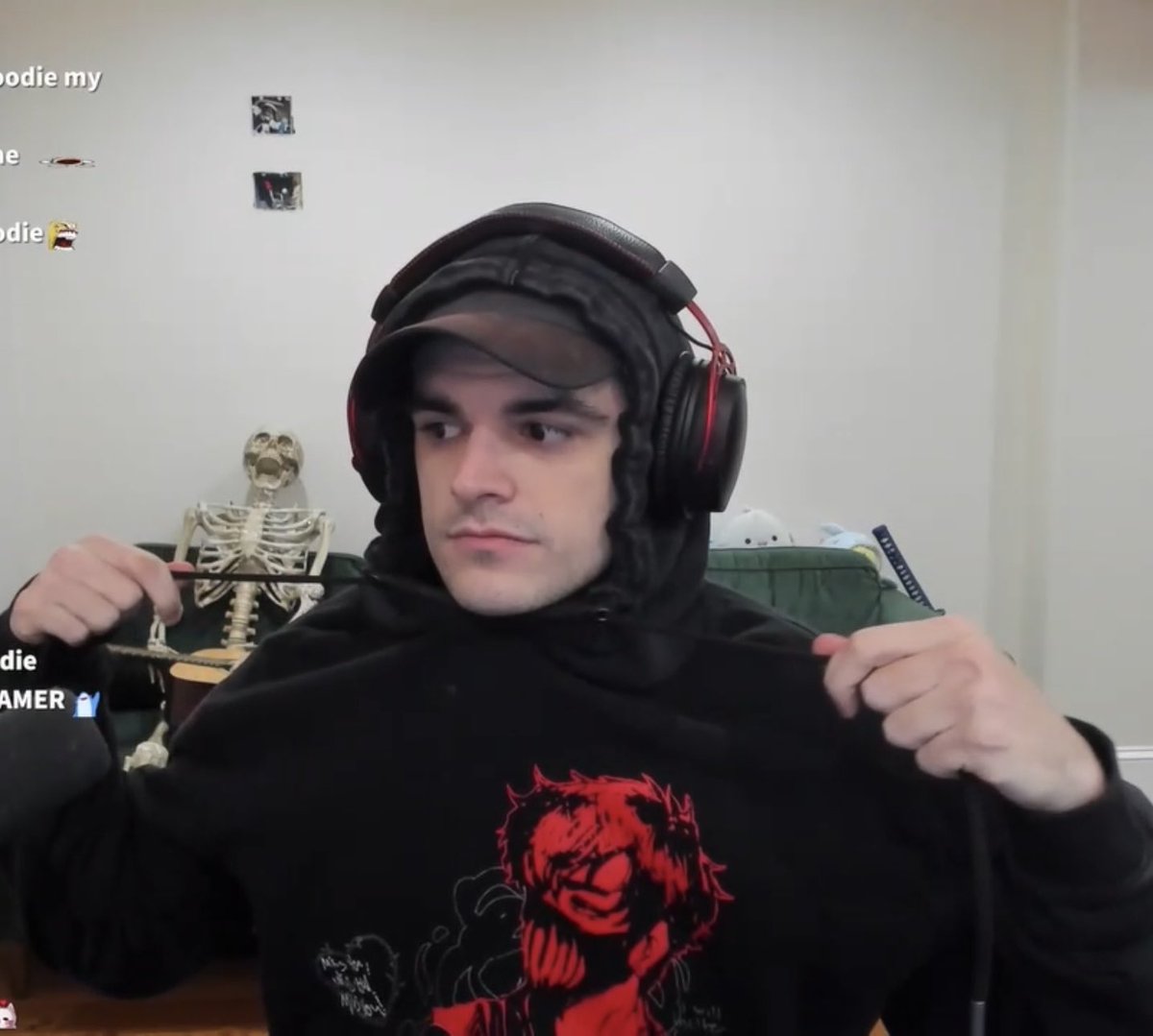 he’s in his corpse hoodie today i’m emotional