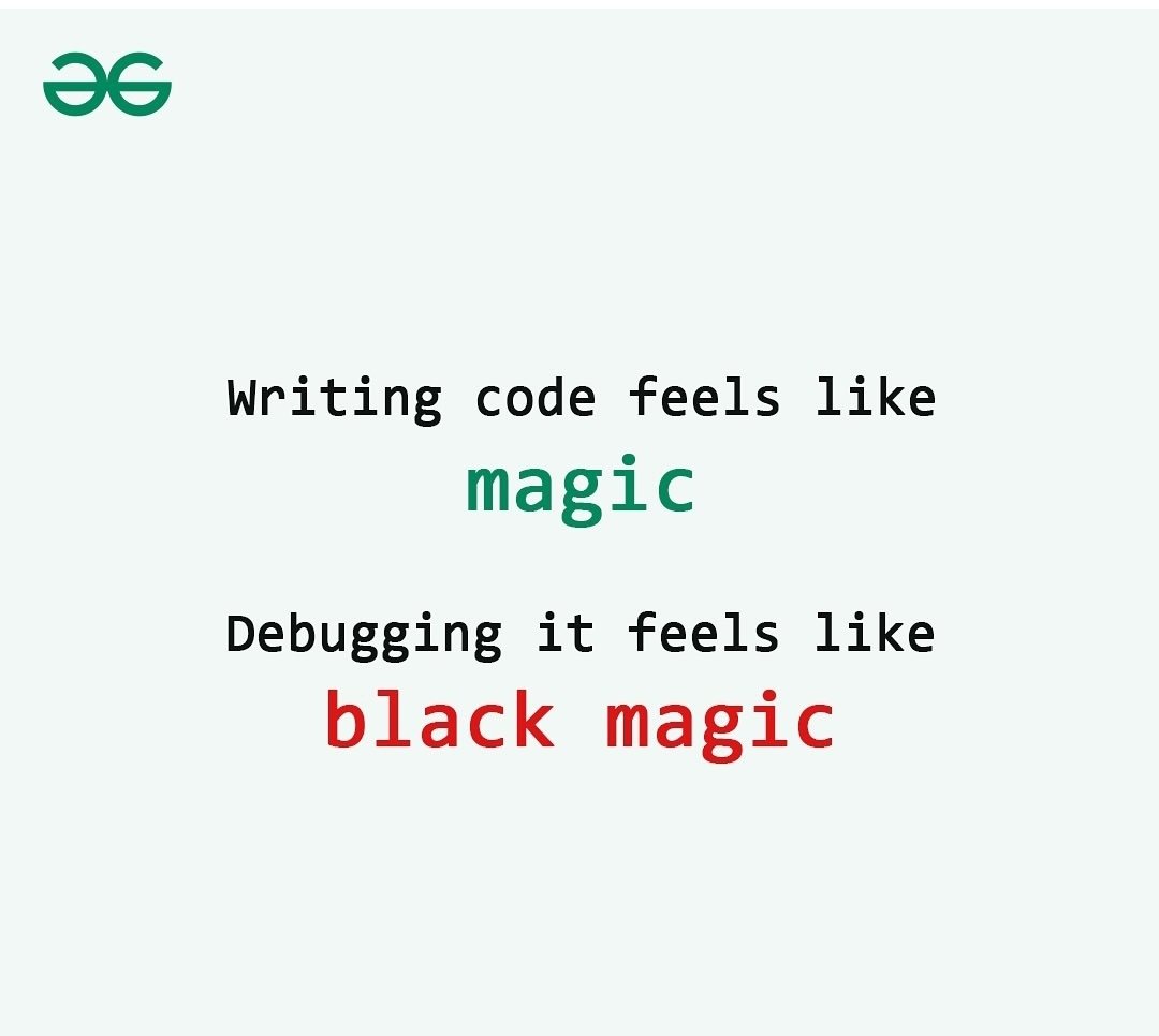 swiftkimani's tweet image. Code: The art of creating magic!✨
But when debugging strikes, it&apos;s like summoning dark powers! 🖤🖥️
#CodingLife #ProgrammingHumor #DeveloperStruggles #Debugging #CodeMagic #BlackMagic #SoftwareEngineer #ProgrammingMeme #LifeOfACoder #TechHumor #CodeLife #bughunting