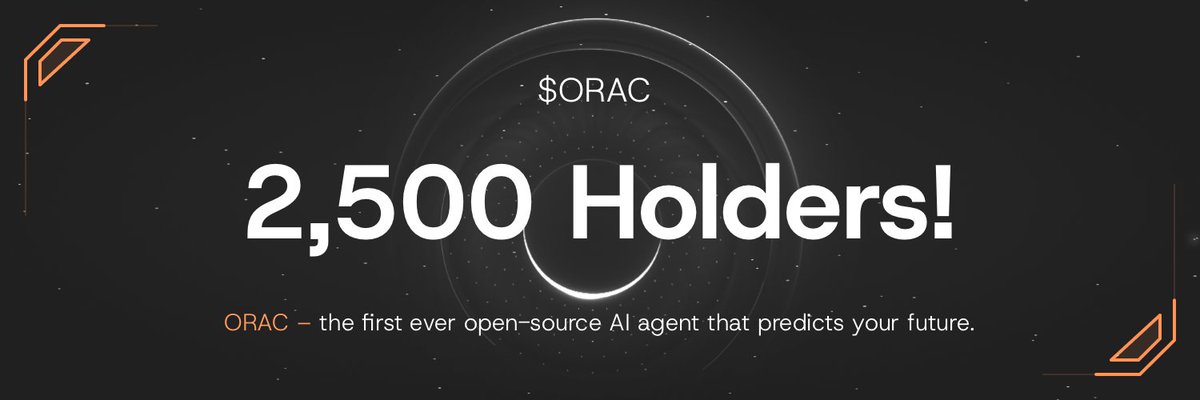 2,500 $ORAC holders are supporting us right now!

We are so excited to see all this support!

⚡ Only 2 days until the Beta v1.0 test of ORAC is LIVE