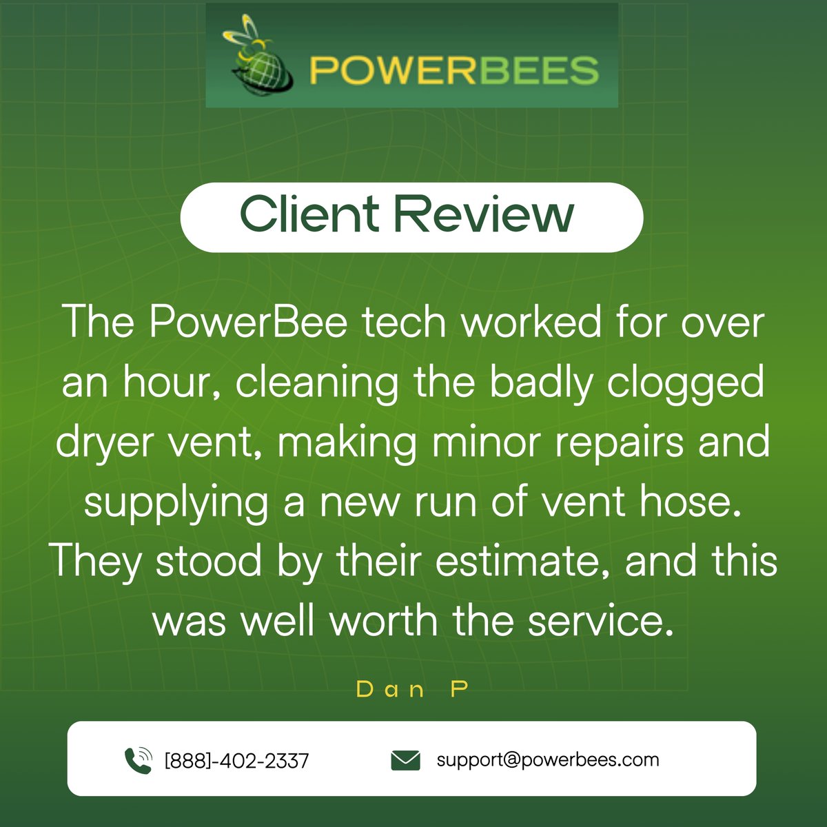 Powerbees's tweet image. Another happy client in Newton! 🏠✨ 
Our expert techs went above and beyond cleaning a severely clogged dryer vent, completing minor repairs, and replacing the vent hose with precision. 

The result? A safer, more efficient home and one very satisfied customer.

🔧 Trust us t...