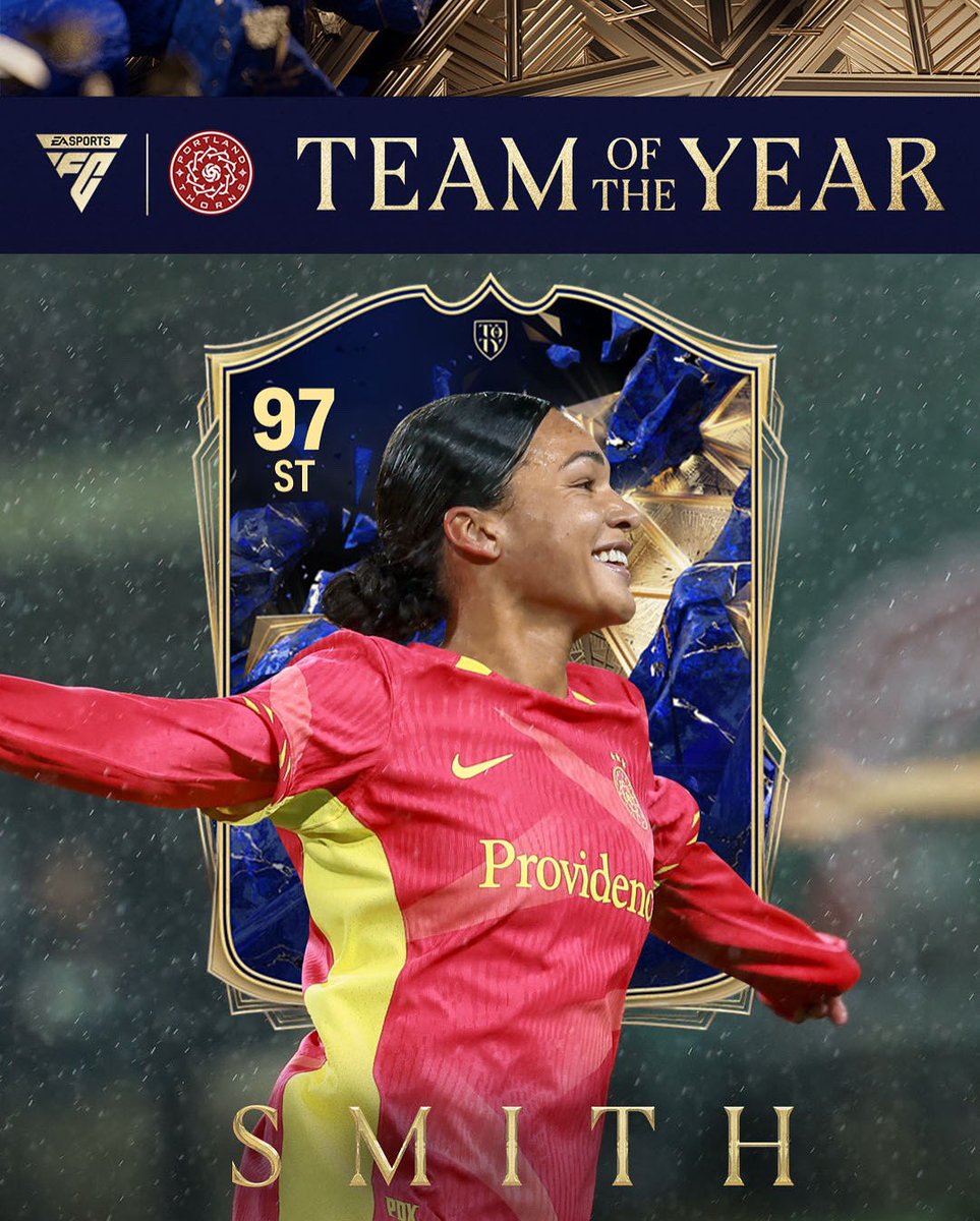 The pride of Portland 🌹

Sophia Smith has been named to the #FC25 Team of the Year!