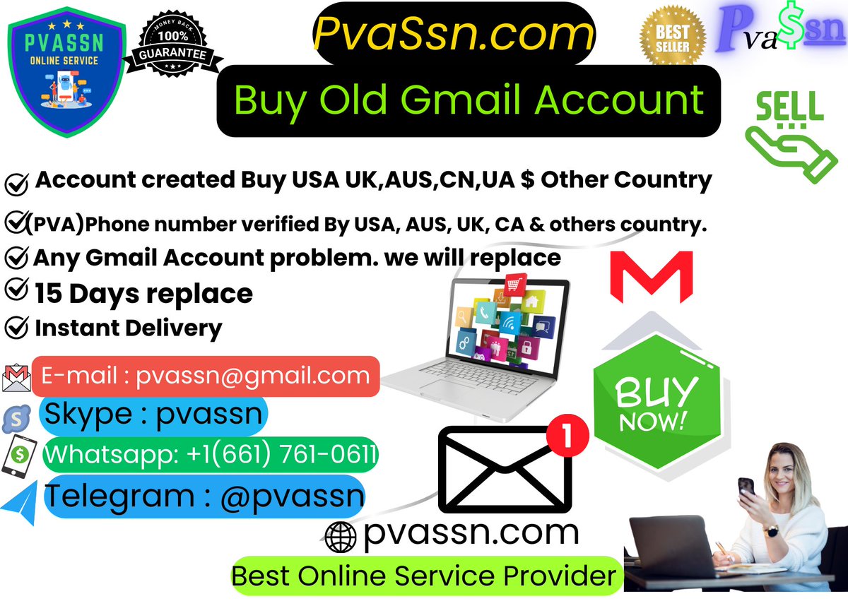 PvaSsn15796's tweet photo. Aged &amp; Cheap Gmail Accounts Buy From $2.00 
From-   https://t.co/KxmZICkPNL

https://t.co/WxB3fKDZyP
WhatsApp : +16617610611
Telegram : @pvassn

#BobUecker
#Warriors
$XRP
#RHOSLC 
#ARSTOT 
#Hamas 
#Switch2 
#Nintendo 
#Anne 
#BBMzansiS5 
#AshleyGraham https://t.co/Eg5Ipzw2Jx