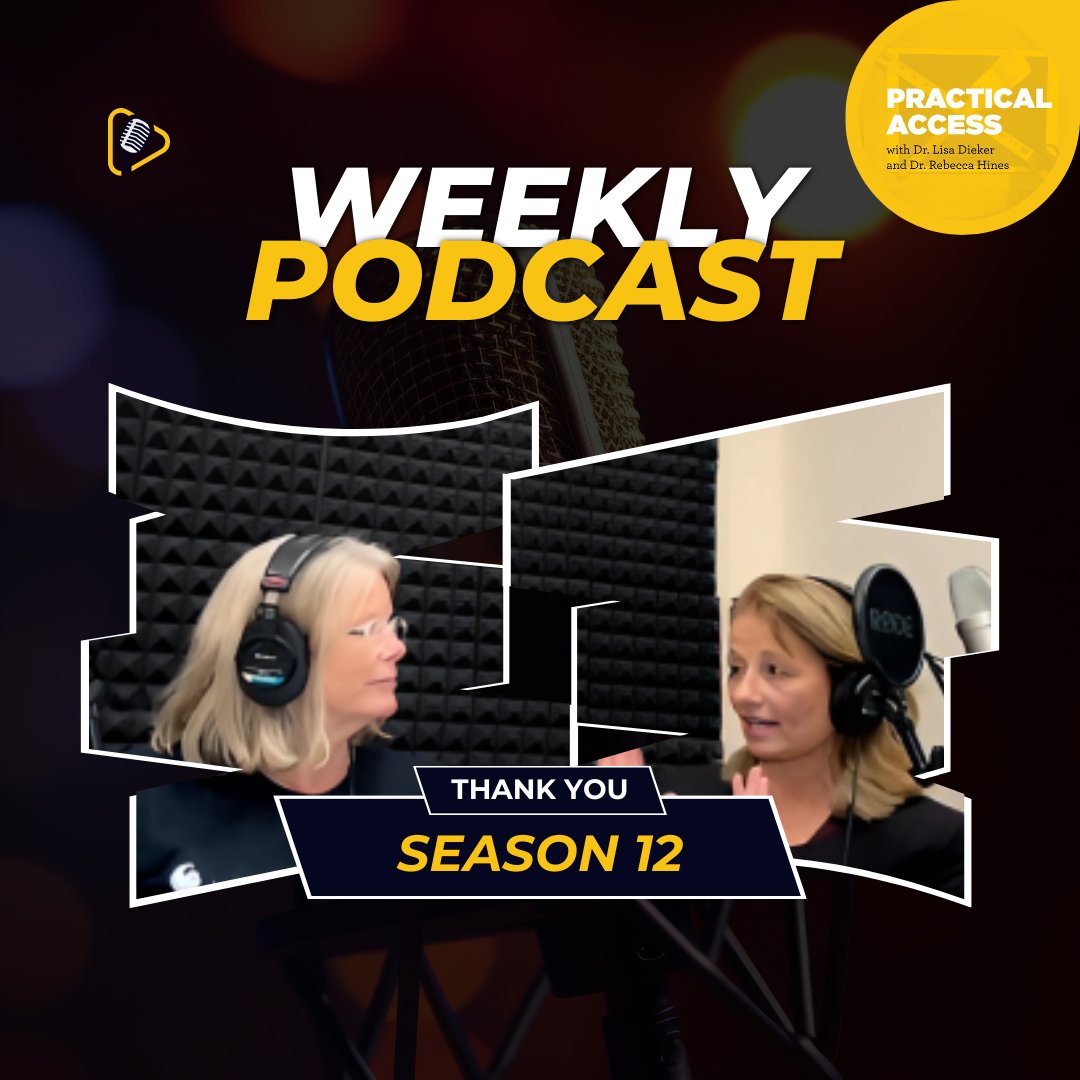 AccessPractical's tweet image. 🎙️ Thank you for an incredible Season 12!

We’re so grateful to our listeners for tuning in to Practical Access with Dr. Lisa Dieker and Dr. Rebecca Hines. 💛

Your support inspires us to keep delivering meaningful conversations. Stay tuned for more in the next season! 🌟