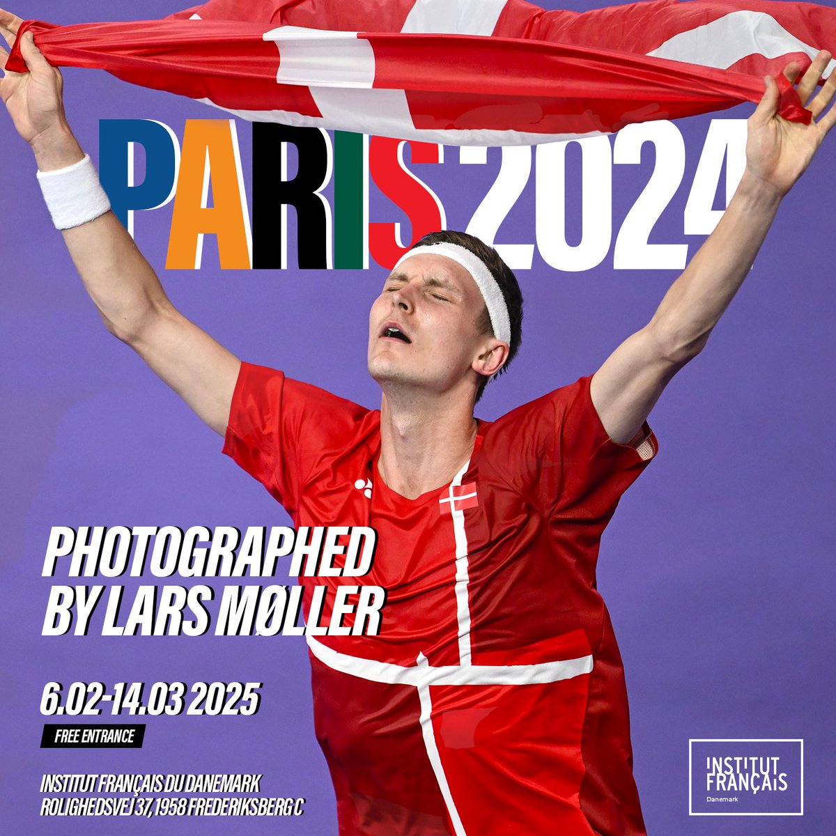 💥 From February 6, visit the Institut Français for "Paris 2024 photographed by Lars Møller," celebrating the excitement of the Olympic Games! 
📸 Free entry until March 14, 2025. 
#Paris2024 #Olympics #SportsPhotography #Exhibition