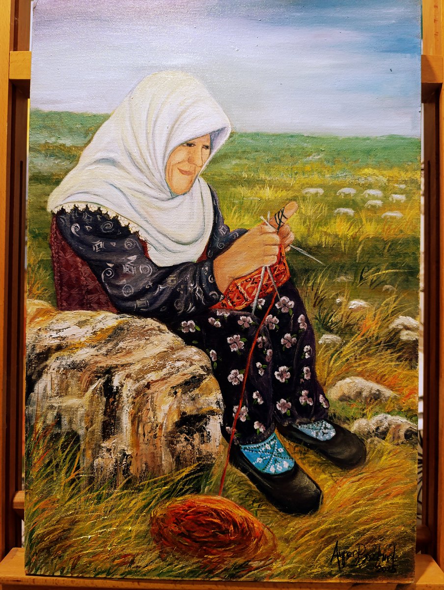 AyferPicasso's tweet photo. Köylerde gezerken rastladığım bir nenenin resmi 🖌️🎨 https://t.co/AMJVbZ8Jvl