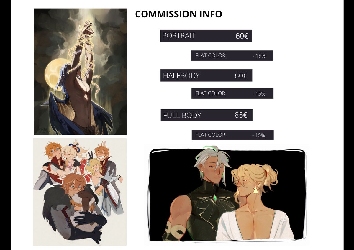duhaeriss's tweet image. hi!! heres the c0mm sheet updated (minor changes)
🫂
📷my c0mmissi0ns are open! feel free to DM to c0mmissiøn/ask any questions
- unlimited slots for now
- Payment via PayPal before starting!
//even if youre not interested RTs are very appreciated!!! 📷 📷