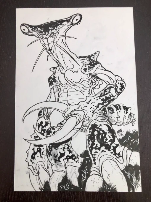 One of the limited reward tiers for the Stomped Deluxe Anthology campaign on Zoop is a kaiju drawing. Each one will be a unique monster design on a special page inserted into the book. Here are some examples of the level of detail to expect. Only 5 of 10 left! Link below. 