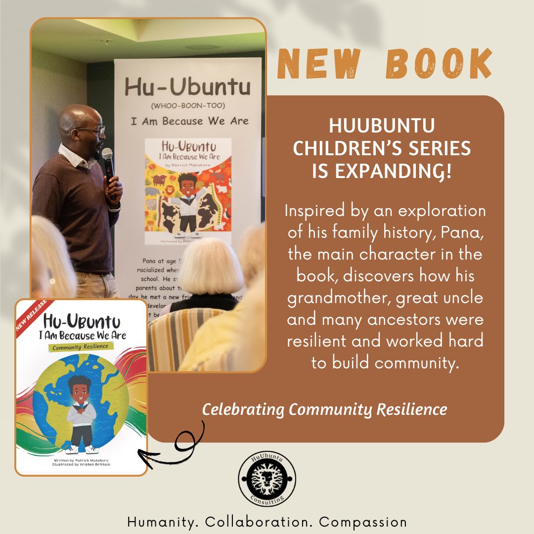 PatrickMakokoro's tweet image. NEW BOOK COMING JANUARY 2025!

Stay tuned to find out more about Pana's discoveries in "HuUbuntu: I Am Because We Are - Community Resilience"