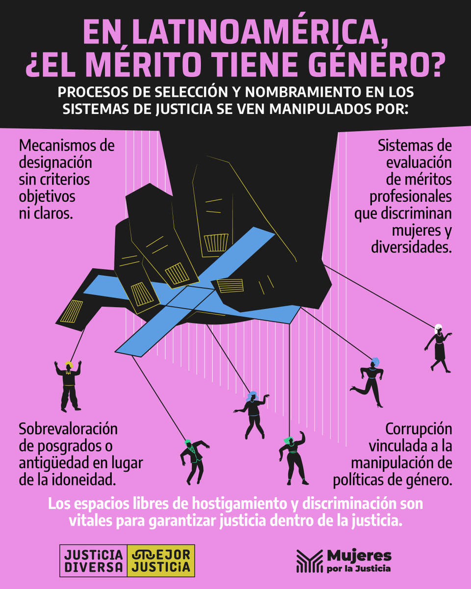 La corrupta instrumentalización de discursos de género trivializa las políticas de igualdad e inclusión promovidas en los sistemas judiciales. Para desterrar eso, expertas latinoamericanas nos unimos para buscar una justicia diversa, una mejor justicia. #MejorJusticia