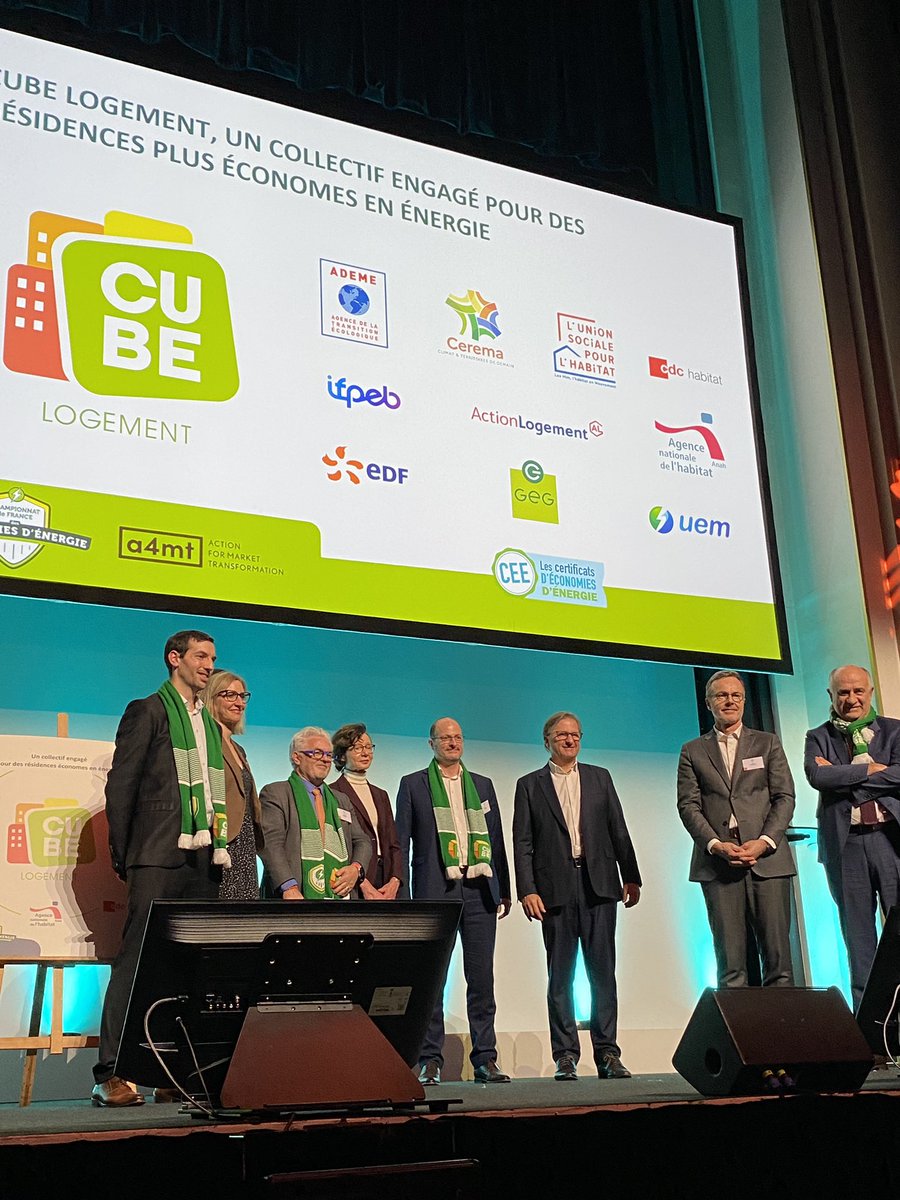 CDC_Habitat's tweet image. #CDCHabitat au rdv des @Championnat_NRJ pour la ligue du CUBE #logement. Mobilisés avec @ActionLogement, @ademe, @ANAH_Officiel, @UnionHlm, @CeremaCom… pour baisser les consommations d’énergie dans l’ensemble des bâtiments du territoire. #CFEE