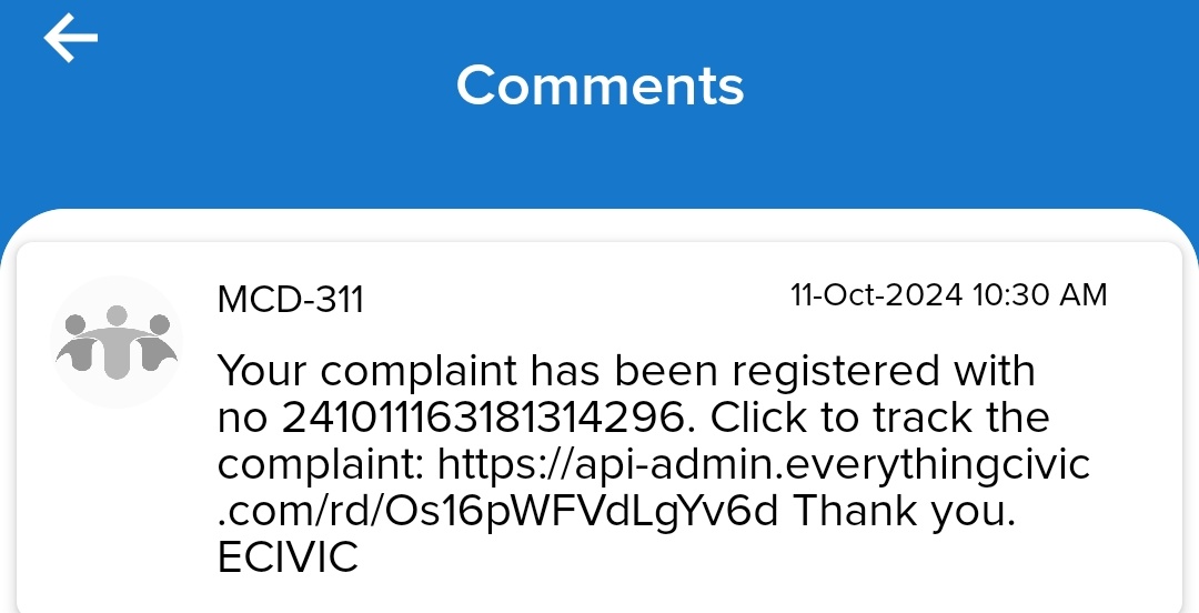 rahulrsa's tweet photo. @SBM_MCD No action on this complaint since it was raised on MCD311 APP
@MCD_Delhi @ArvindKejriwal https://t.co/CccKekPdFa