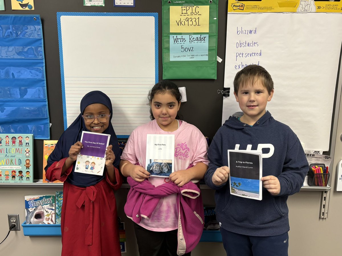 We are proud because we just published our personal narratives on WriteReader! ✏️📕 <a href="/WoParkSharks/">Worthington Park Elementary School</a>
