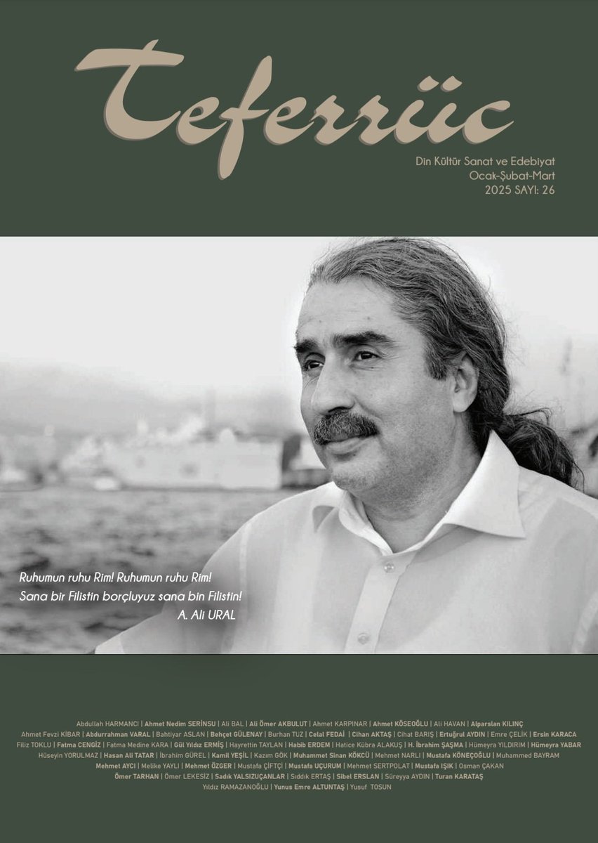 Yeni sayımız...
Ali Ural ile
<a href="/aliural_ural/">A. Ali Ural 🇹🇷</a> 
<a href="/SuleYayinlari/">Şule Yayınları</a> 
<a href="/KarabatakDergi/">Karabatak Dergisi</a> 
<a href="/alibal060/">Ali Bal</a> 
<a href="/_ercaniris/">Ercan İriş</a>