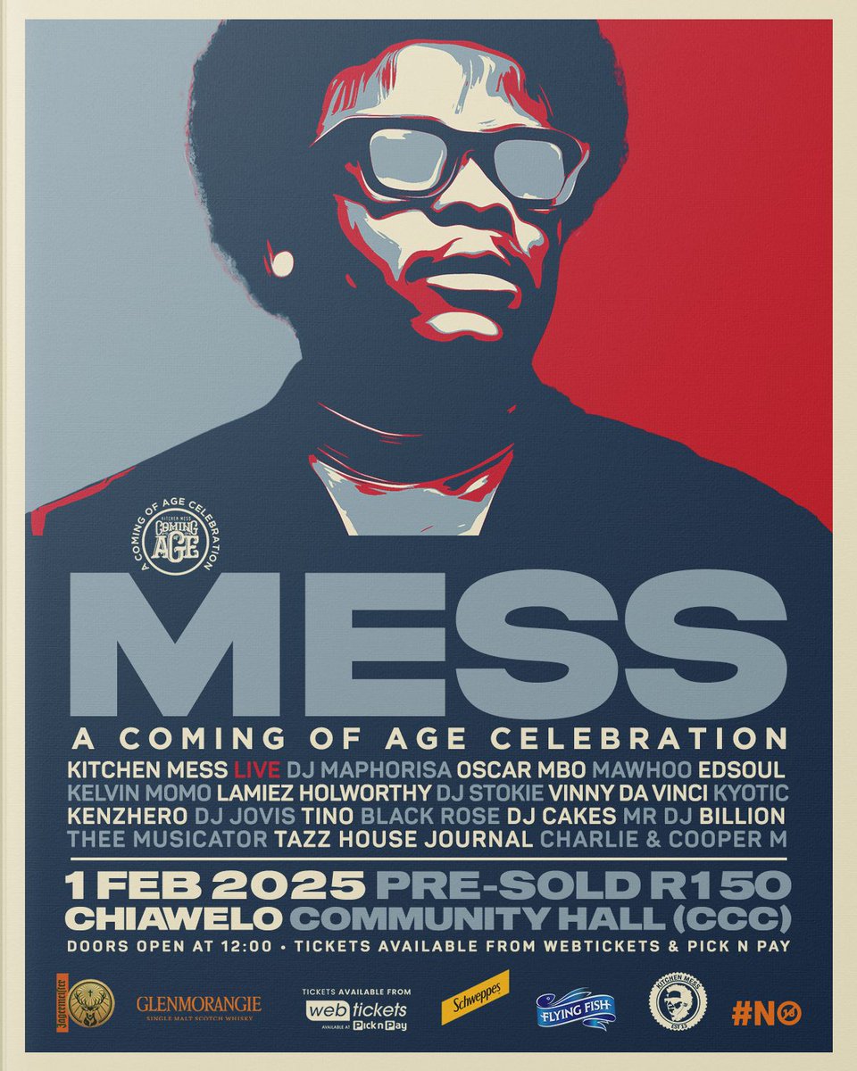 Liihlendimande's tweet photo. We did say we doing it bigger and better this year, and Coming Of Age 2025 is pulling all stops to celebrate the man of the moment.

Got a stellar show cooking for all the Messes, with a star studded line-up right in the heart of Soweto.

Theme: Kitchen Mess For President! 
📆 - 01Feb 2025
📍- CCC Chiawelo Community Hall (Tsianda Street Chiawelo Soweto)
⏱️ - 12pm - 02:00am 
🎫Presold - R150 
                        
Tickets are available @webticketsSA
https://t.co/UonDhQ8qZz

#COA2025
#LetsMakeAMess