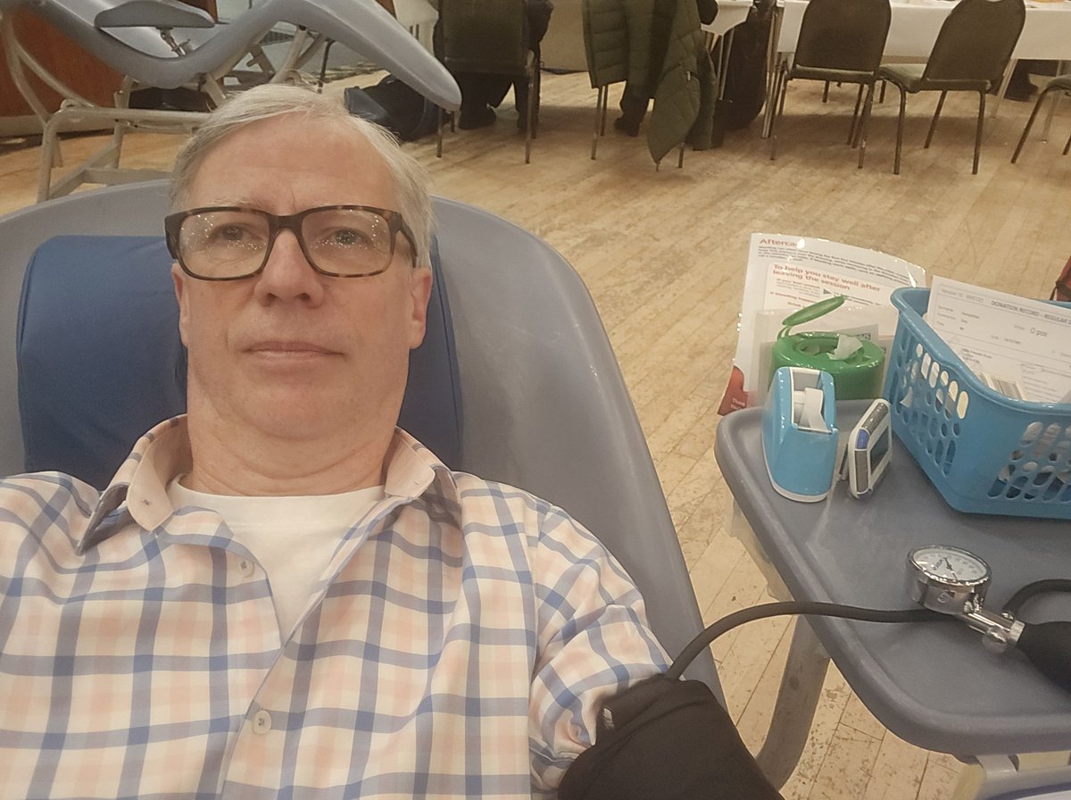 Seems like only yesterday, but another #blooddonation session this afternoon - quick &amp; painless! Thanks <a href="/GiveBloodNHS/">NHS Blood Donation 🩸🩹</a> team at Wandsworth Civic Suite👏