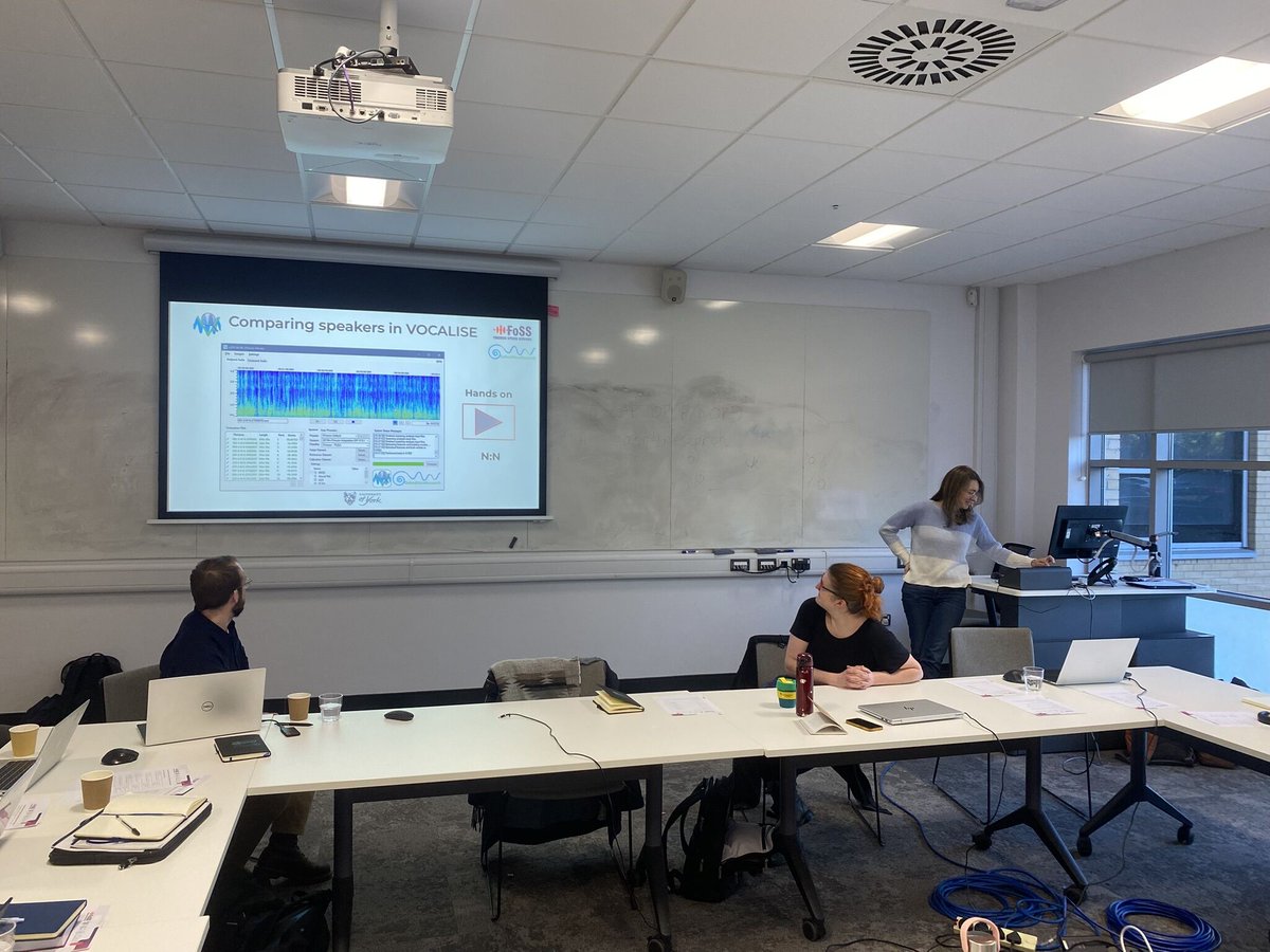 Oxford Wave Research (@oxfordwave) on Twitter photo VOCALISE on the big screen at <a href="/UoYLangLing/">Language & Linguistics @ UoY</a> <a href="/FssYork/">Forensic Speech Science @ York</a> for the 'Automatic Speaker Recognition: Getting Started for Research' course?? The training team are prepared for challenging day with some of the best and brightest! VOCALISE on the big screen at <a href="/UoYLangLing/">Language & Linguistics @ UoY</a> <a href="/FssYork/">Forensic Speech Science @ York</a> for the 'Automatic Speaker Recognition: Getting Started for Research' course?? The training team are prepared for challenging day with some of the best and brightest!
