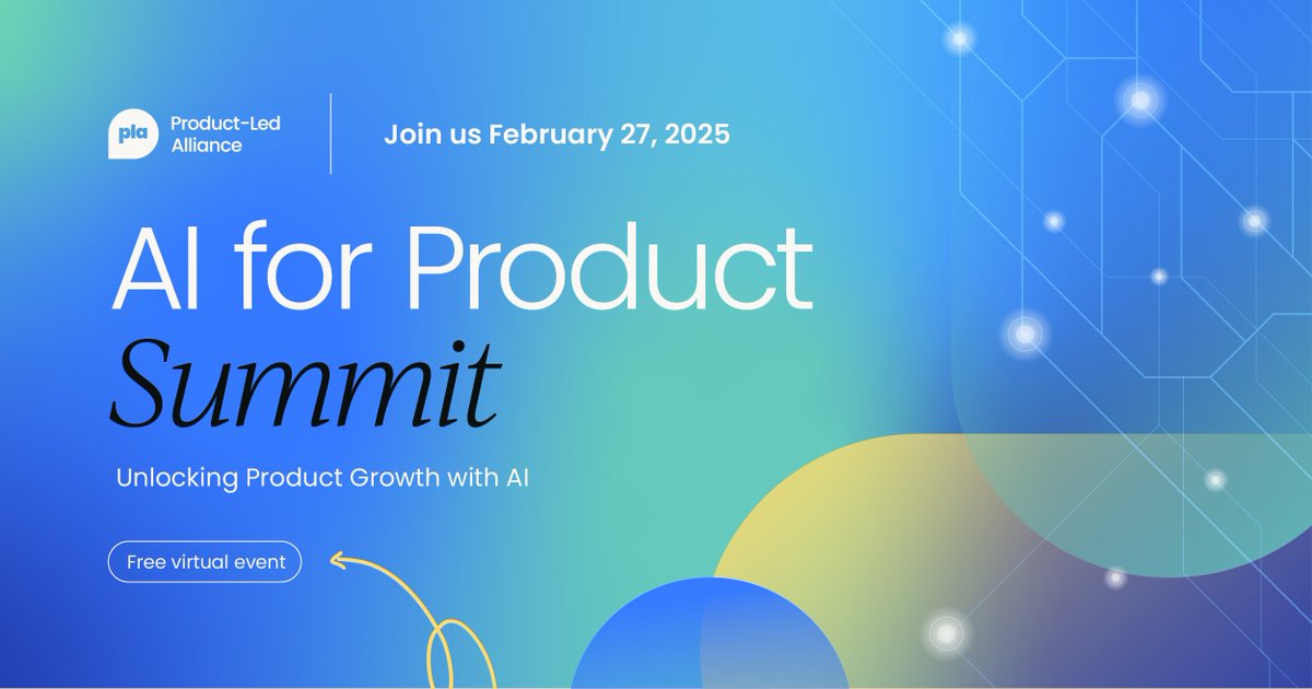 Ready to unlock product growth with AI? 📈

We’re kicking off 2025 with our AI for Product Summit - airing Feb 27. 

Join 800+ product peers &amp; learn to integrate AI into your product roadmap for 2025 &amp; beyond. 🚀

Get your pass 👉 eu1.hubs.ly/H0fXl-W0