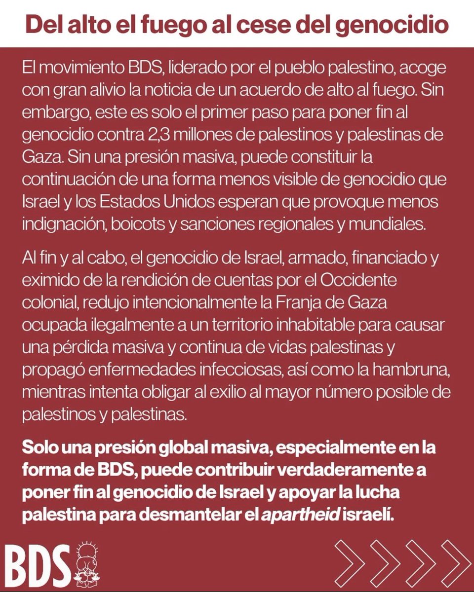 BDS_Chile's tweet photo. Declaración del @MovimientoBDS global: A intensificar el Boicot, Desinversión y Sanciones para acabar con los crímenes que Israel continúa comentiendo! https://t.co/uqROEmNvAY