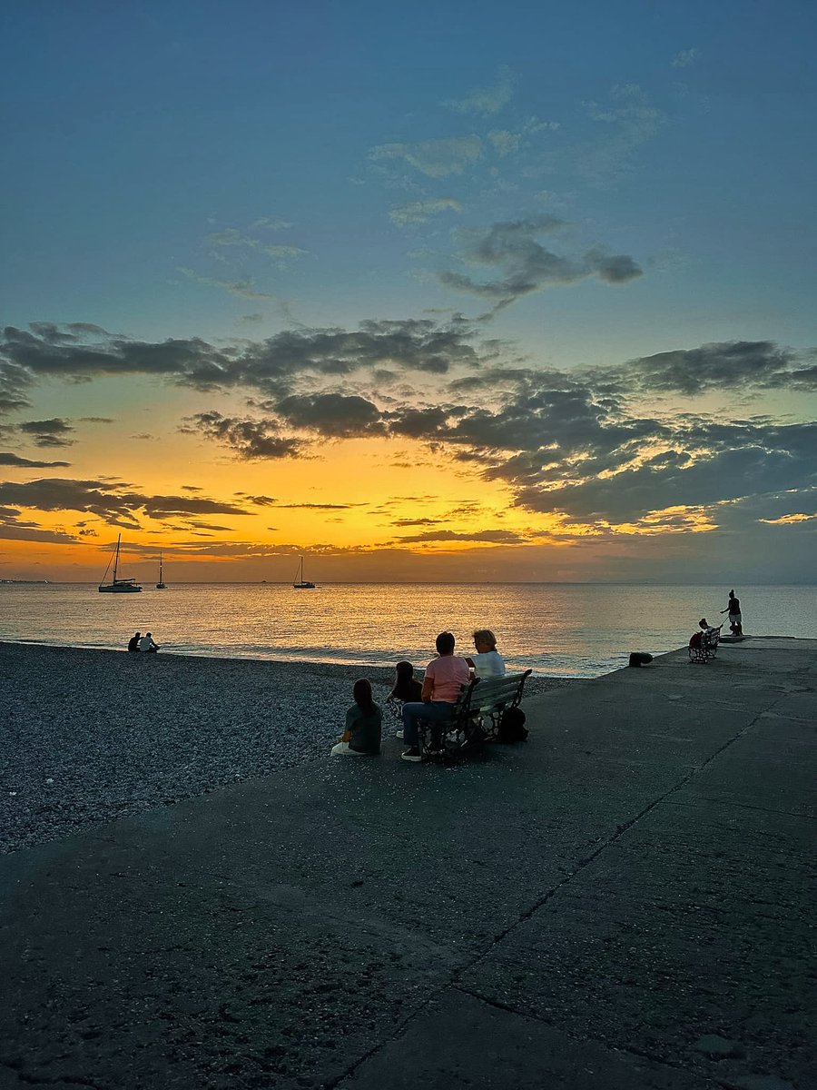Enjoying the sunset at Niochori beach, #Rhodes #Greece.