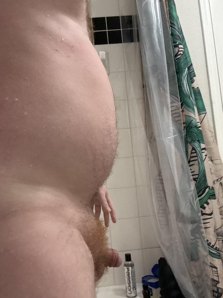 Before and during filling up with water till I couldn’t hold anymore. I was a very full boy as you can see from my belly hehe