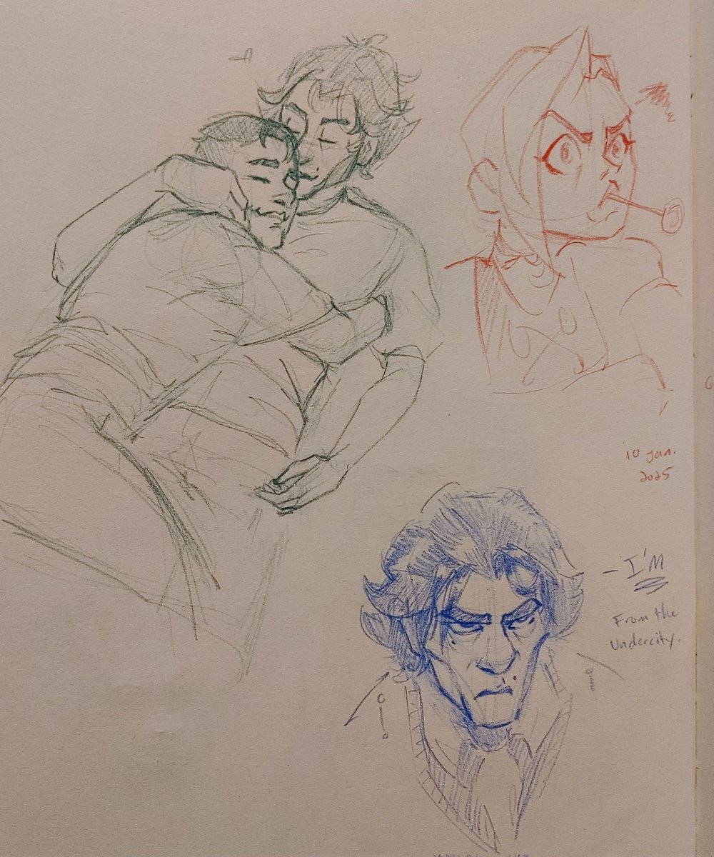 litany43's tweet photo. Soft cuddles sketches today, cuz I didn't have time to draw digital yesterday (with a V and Jinx study to test out styles)
#arcane #jayvik #jinx #Viktor https://t.co/cNhhYRTdPr