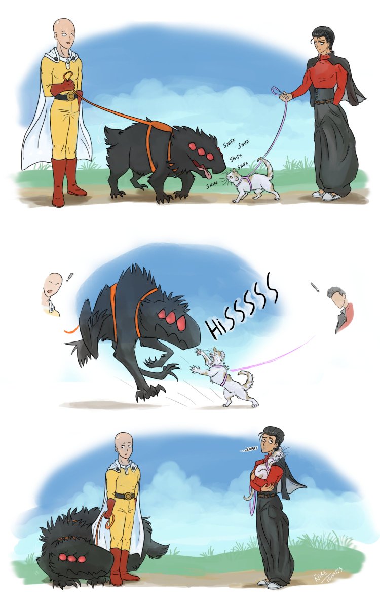 Rover is the dumbest dog to ever dumb dog.
#OnePunchMan #Saitama #Rover #MetalBat #Tama