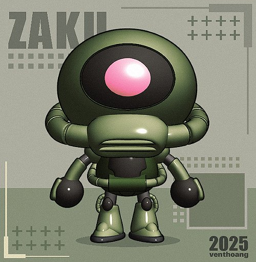 VentHoang's tweet photo. [FanArt]
Mobile Suit Gundam - Zaku ザク

#Zaku #ザク #Gundam #MobileSuitGundam #SD #SuperDeform #Chibi #ZBrush #FanArt #DigitalDrawing #ClipStudioPaint #CSP #Mecha #Robot https://t.co/7TwtQpHch9