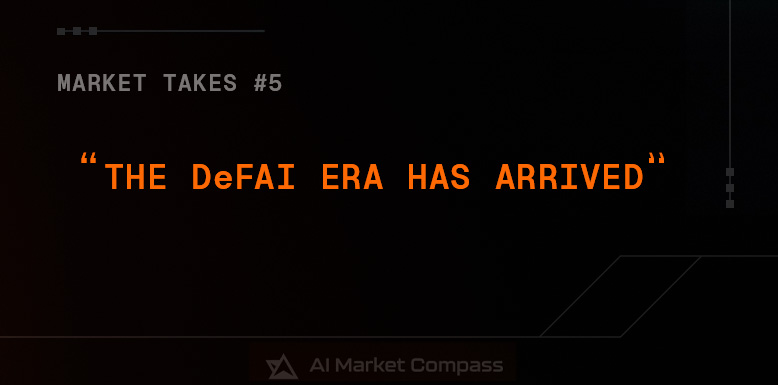 AIMarketCompass's tweet photo. DeFAI fully integrates agents into the DeFi sector rails and even though we're still early, projects leveraging it will soon account for 80% of human-driven DeFi usage.

DeFAI agents need Data (which we at Market Compass are specialists in👀) and a proper understanding of user command + DEFI integration