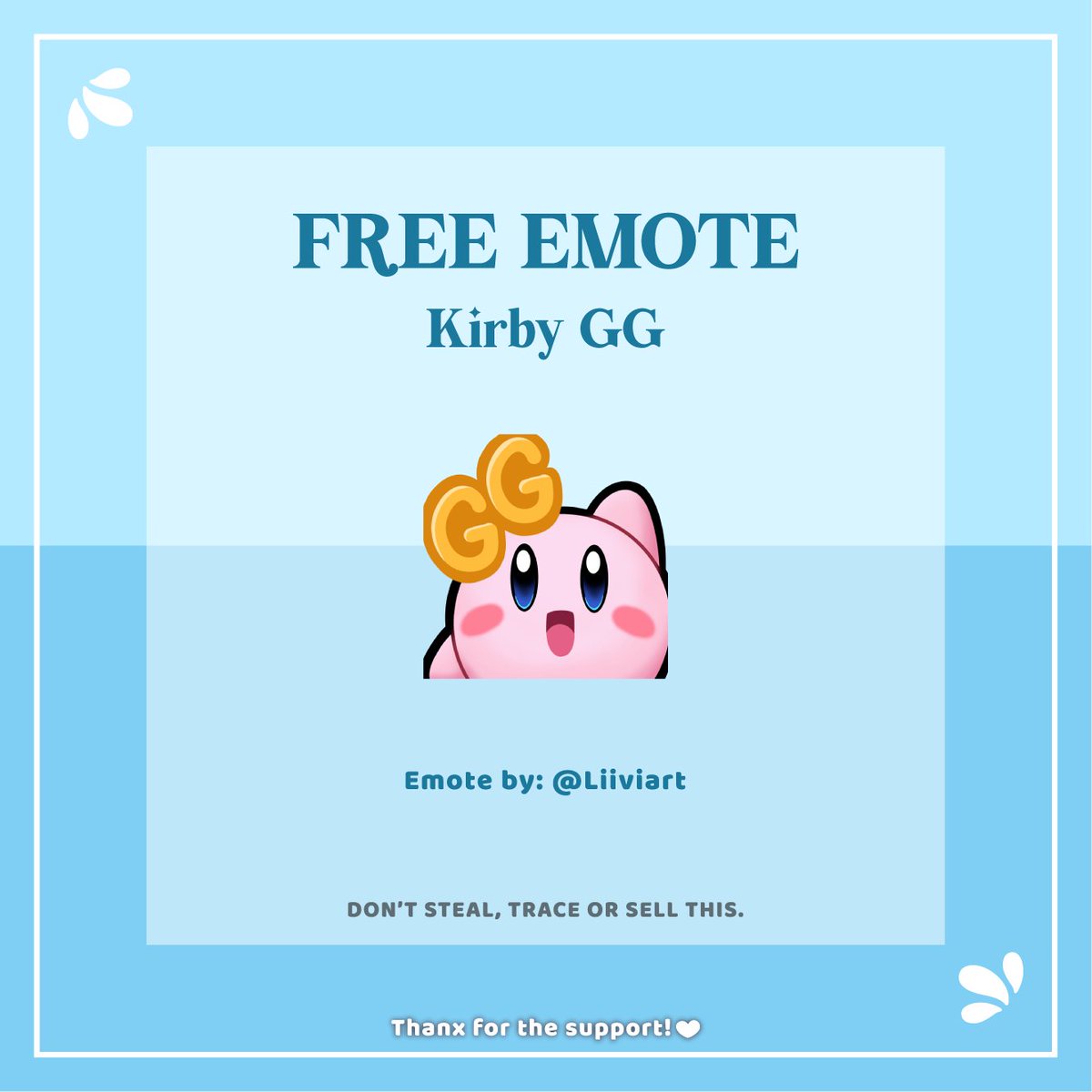 Liividesu's tweet photo. *FREE KIRBY EMOTE*
esta es mi pequeña aportación a la comunidad, agradecida siempre de todo su apoyo les dejo un nuevo emotito de kirby gratis, para todos los gamers ahi afuera el Kirby GG! 

compartan para que llegue
a mas gentesita💖
https://t.co/rwLMZ2fO8M https://t.co/yMJCH7kCo5