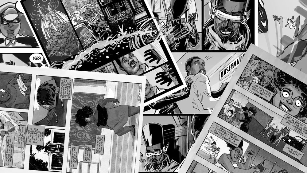 cartoonart's tweet photo. Join us this Sun., Jan. 19, for the BCAF XXV Party. Mingle with BIPOC creators including special guest Adrian "Age" Scott, creator of the hip hop comic book 'Won and Phil, The HipHop Heroes.' Admission is free. More info: https://t.co/csBSlagXai #BCAF #BIPOC #hiphop #comics https://t.co/hnmQrF3nRF