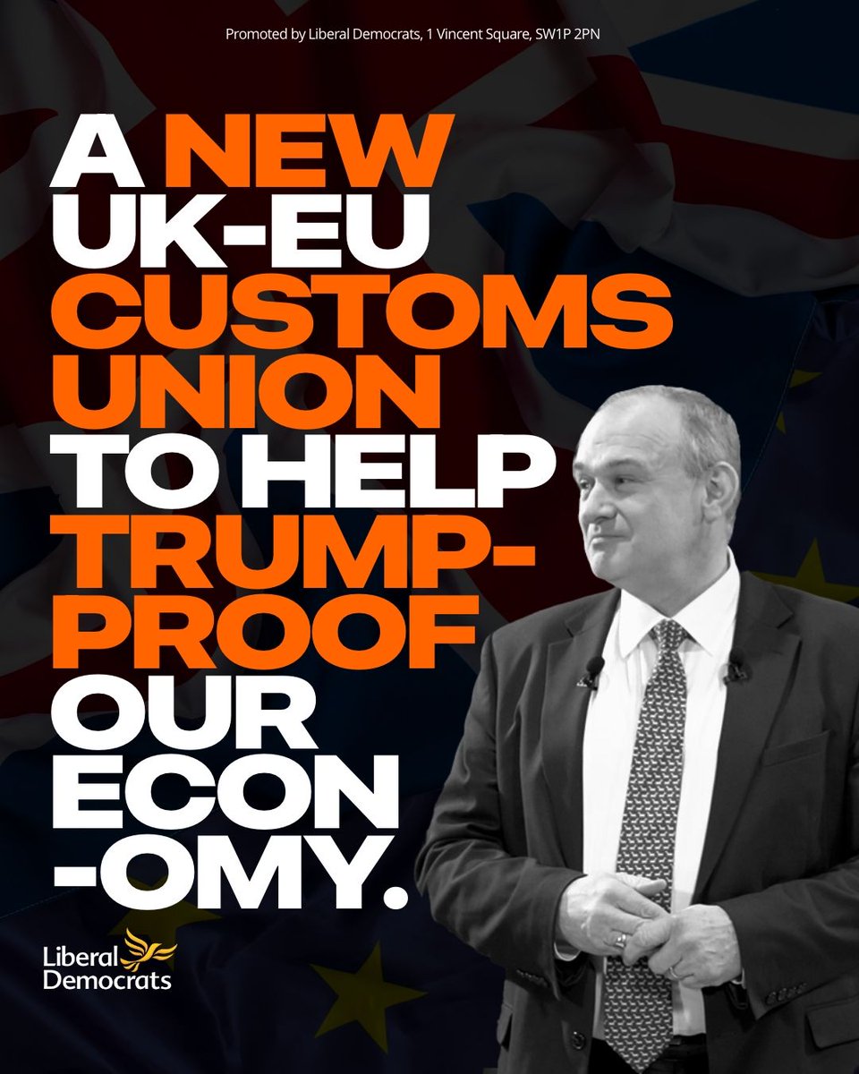 "Forming a Customs Union with the EU is the single biggest thing we can do to turbocharge our economy in the medium and long term. 

"But an agreement to work towards one would unlock big economic benefits for the UK now and start tearing down those damaging Conservative trade