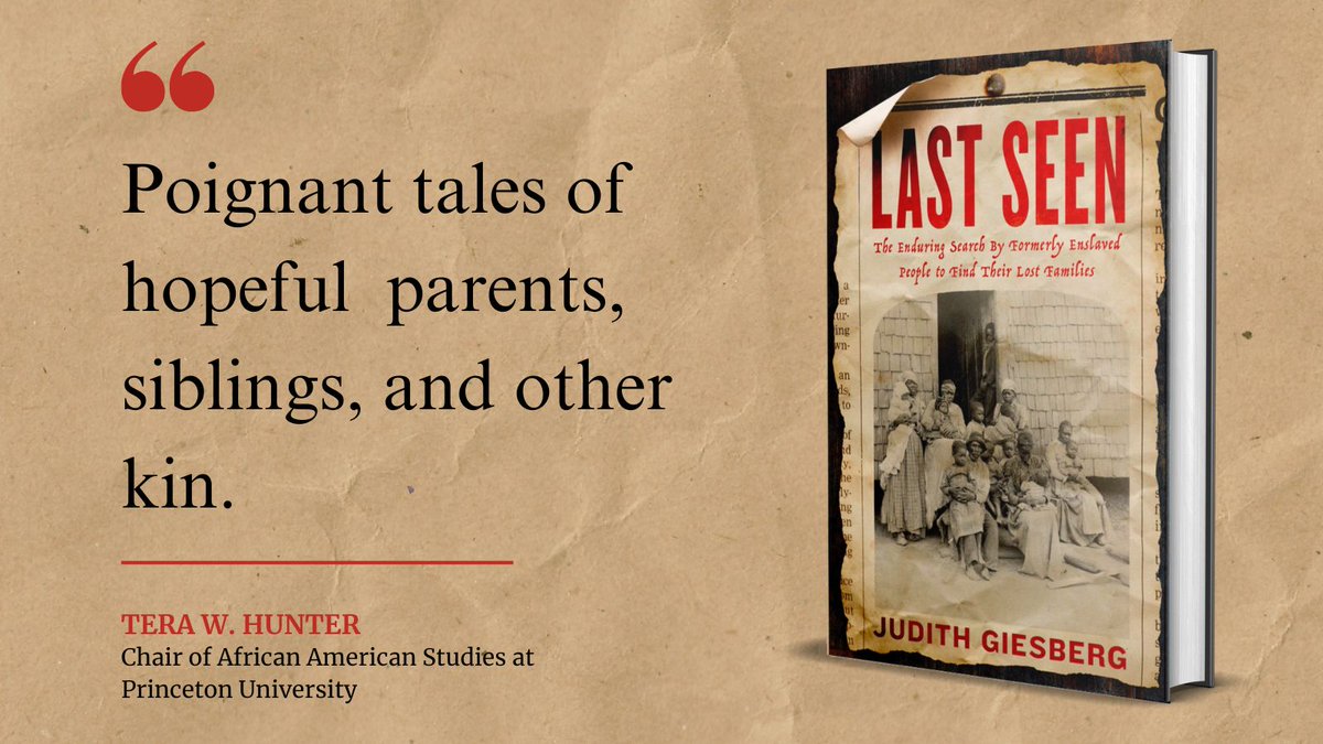 Simon & Schuster (@simonbooks) on Twitter photo "Essential reading for understanding both the cruelties of slavery and the resiliency of the generations harmed." —<a href="/TeraWHunter/">Tera Hunter</a>
Learn more about <a href="/JGiesberg/">Judy Giesberg</a>'s LAST SEEN: bit.ly/3Z1nZnq "Essential reading for understanding both the cruelties of slavery and the resiliency of the generations harmed." —<a href="/TeraWHunter/">Tera Hunter</a>
Learn more about <a href="/JGiesberg/">Judy Giesberg</a>'s LAST SEEN: bit.ly/3Z1nZnq