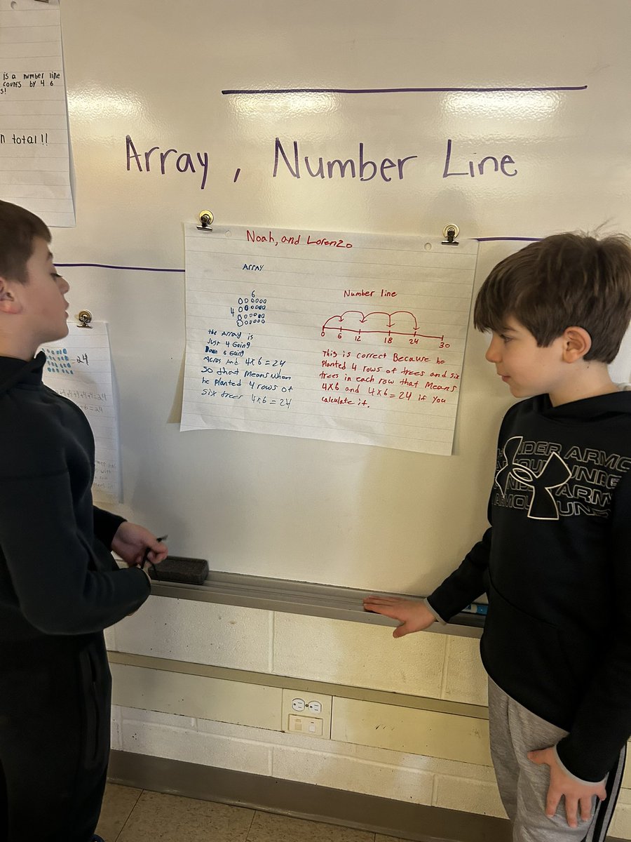 Today we are using arrays and number lines to break down problems and build confidence in multiplication! <a href="/StRitaRock1/">St. Rita Rock</a>