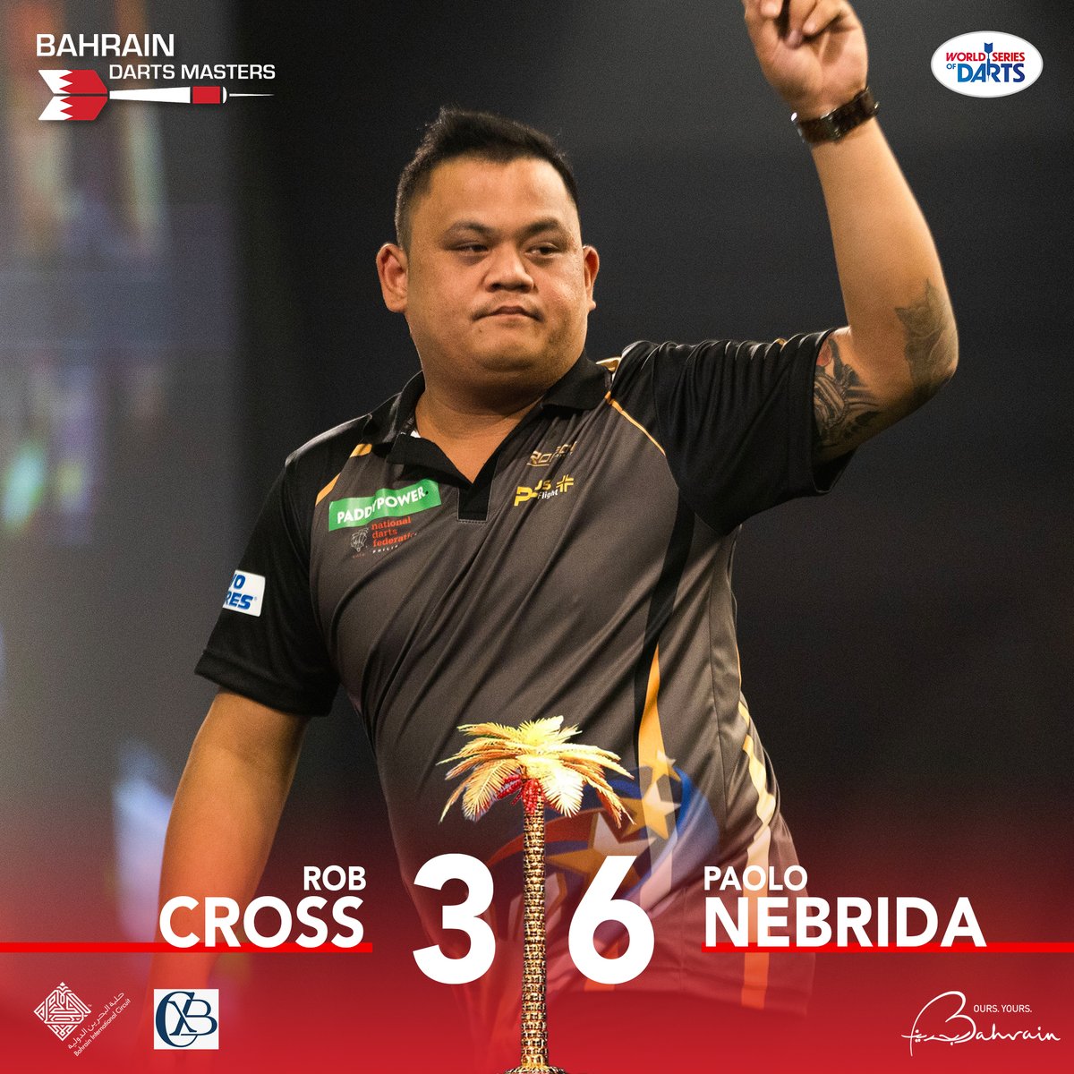 OfficialPDC's tweet photo. A big upset in the opener as Paolo Nebrida stuns Cross ✅ https://t.co/CYblE1A31v